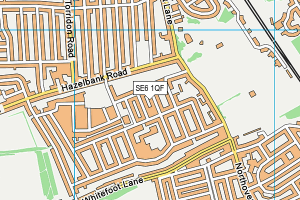 SE6 1QF map - OS VectorMap District (Ordnance Survey)