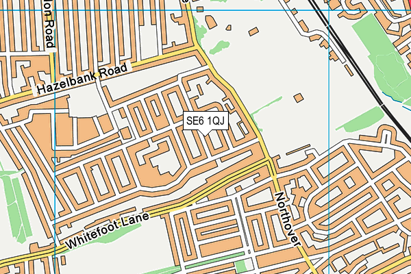 SE6 1QJ map - OS VectorMap District (Ordnance Survey)