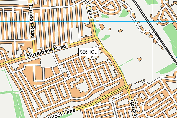 SE6 1QL map - OS VectorMap District (Ordnance Survey)
