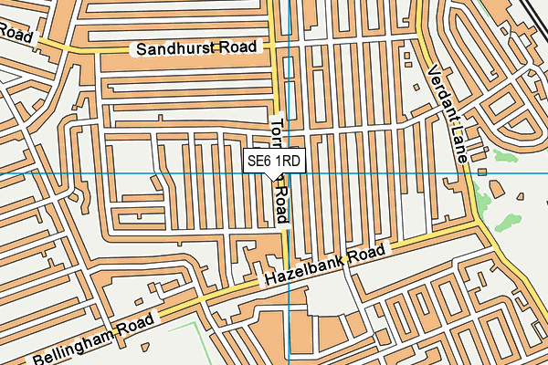 SE6 1RD map - OS VectorMap District (Ordnance Survey)