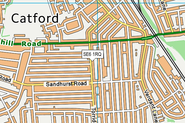 SE6 1RQ map - OS VectorMap District (Ordnance Survey)