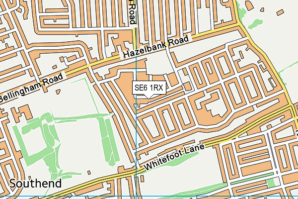 SE6 1RX map - OS VectorMap District (Ordnance Survey)