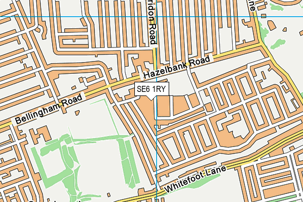 SE6 1RY map - OS VectorMap District (Ordnance Survey)
