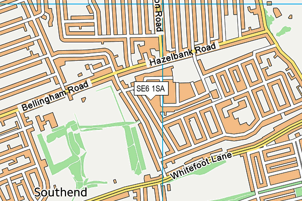 SE6 1SA map - OS VectorMap District (Ordnance Survey)