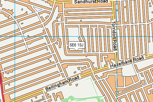 SE6 1SJ map - OS VectorMap District (Ordnance Survey)