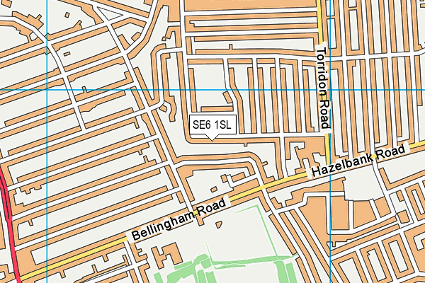 SE6 1SL map - OS VectorMap District (Ordnance Survey)