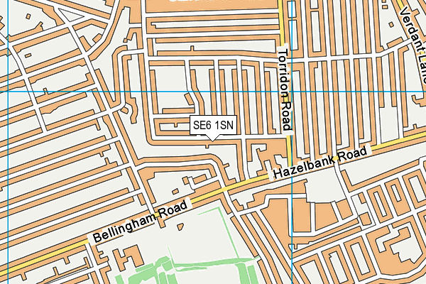 SE6 1SN map - OS VectorMap District (Ordnance Survey)