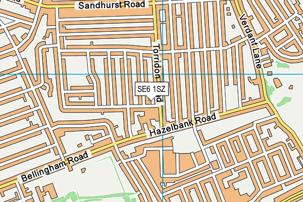 SE6 1SZ map - OS VectorMap District (Ordnance Survey)