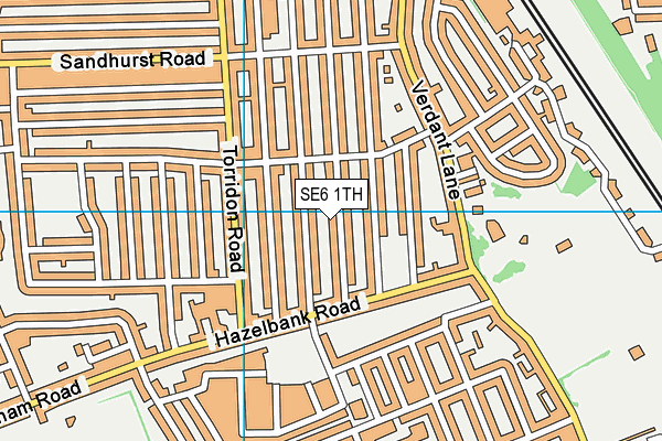 SE6 1TH map - OS VectorMap District (Ordnance Survey)