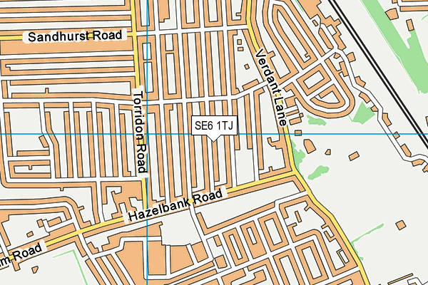SE6 1TJ map - OS VectorMap District (Ordnance Survey)