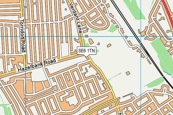 SE6 1TN map - OS VectorMap District (Ordnance Survey)