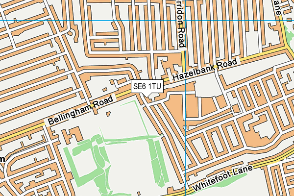 SE6 1TU map - OS VectorMap District (Ordnance Survey)