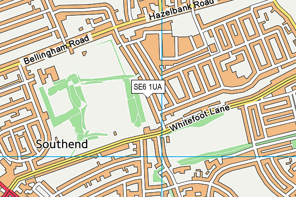 SE6 1UA map - OS VectorMap District (Ordnance Survey)