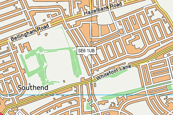 SE6 1UB map - OS VectorMap District (Ordnance Survey)