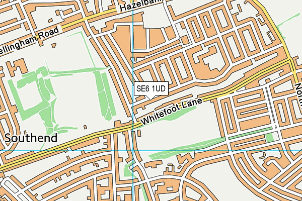SE6 1UD map - OS VectorMap District (Ordnance Survey)