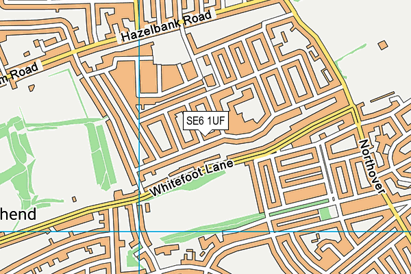 SE6 1UF map - OS VectorMap District (Ordnance Survey)