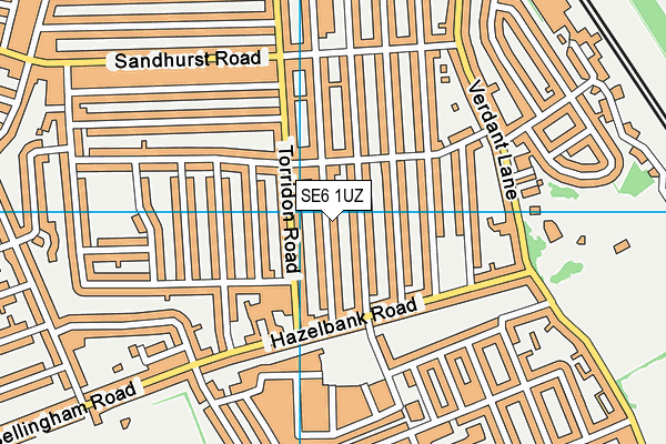 SE6 1UZ map - OS VectorMap District (Ordnance Survey)