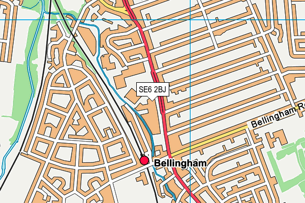 SE6 2BJ map - OS VectorMap District (Ordnance Survey)
