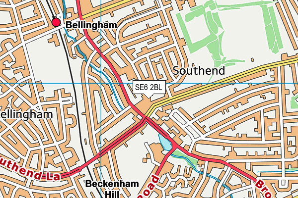 SE6 2BL map - OS VectorMap District (Ordnance Survey)