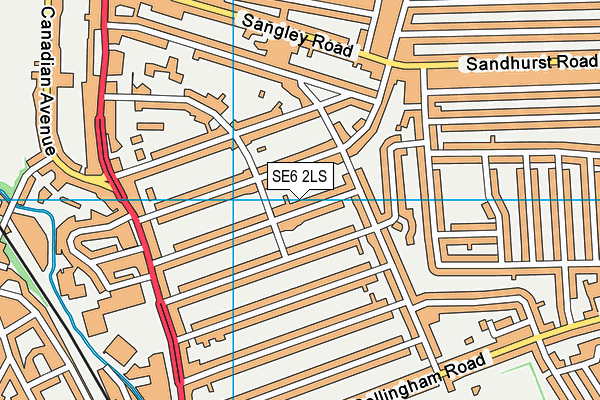 SE6 2LS map - OS VectorMap District (Ordnance Survey)