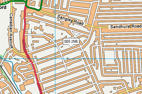 SE6 2NB map - OS VectorMap District (Ordnance Survey)