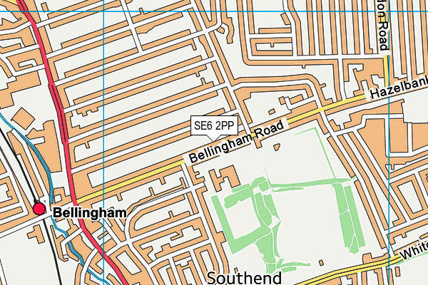 SE6 2PP map - OS VectorMap District (Ordnance Survey)