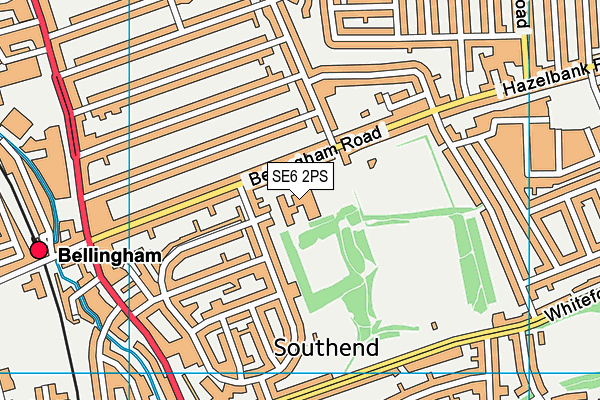 SE6 2PS map - OS VectorMap District (Ordnance Survey)