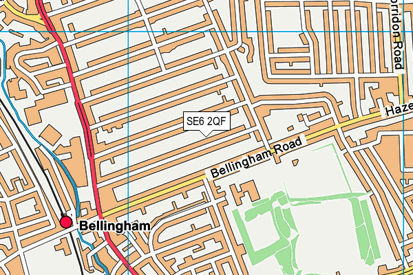 SE6 2QF map - OS VectorMap District (Ordnance Survey)