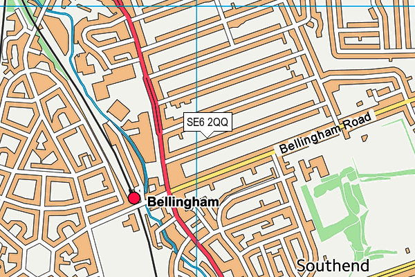 SE6 2QQ map - OS VectorMap District (Ordnance Survey)