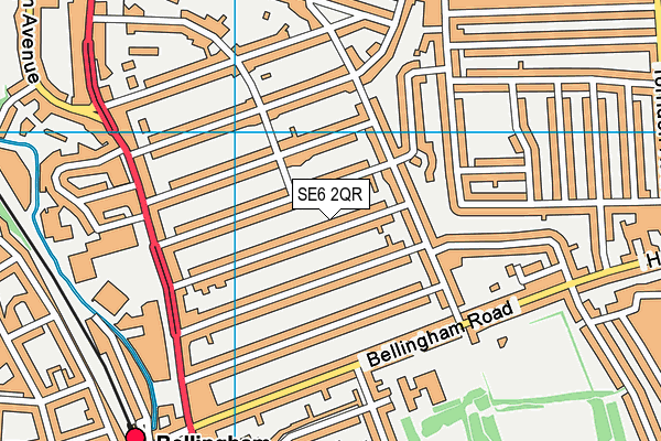 SE6 2QR map - OS VectorMap District (Ordnance Survey)