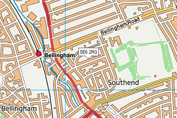 SE6 2RG map - OS VectorMap District (Ordnance Survey)