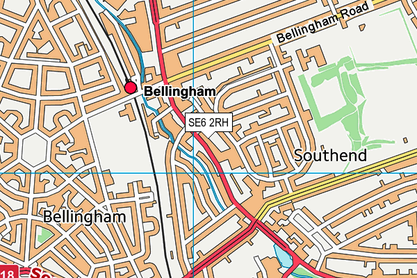 SE6 2RH map - OS VectorMap District (Ordnance Survey)