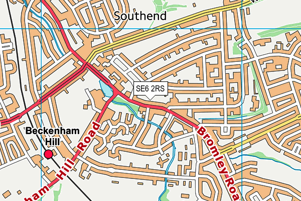 SE6 2RS map - OS VectorMap District (Ordnance Survey)