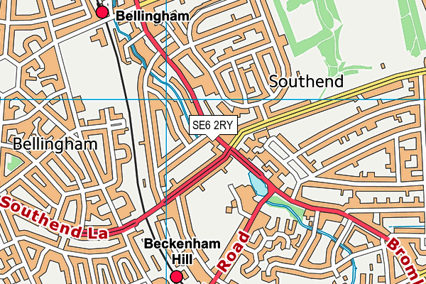 SE6 2RY map - OS VectorMap District (Ordnance Survey)
