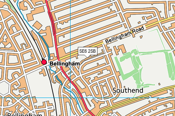 SE6 2SB map - OS VectorMap District (Ordnance Survey)
