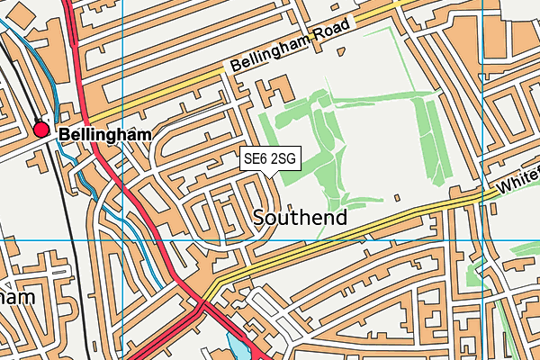 SE6 2SG map - OS VectorMap District (Ordnance Survey)