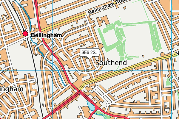 SE6 2SJ map - OS VectorMap District (Ordnance Survey)