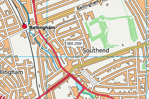 SE6 2SW map - OS VectorMap District (Ordnance Survey)