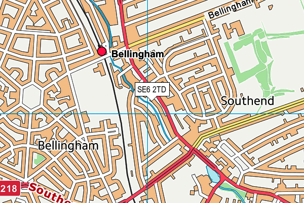 SE6 2TD map - OS VectorMap District (Ordnance Survey)