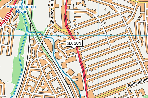 SE6 2UN map - OS VectorMap District (Ordnance Survey)