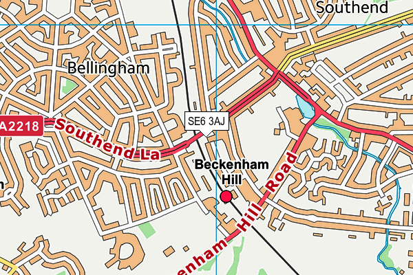 SE6 3AJ map - OS VectorMap District (Ordnance Survey)