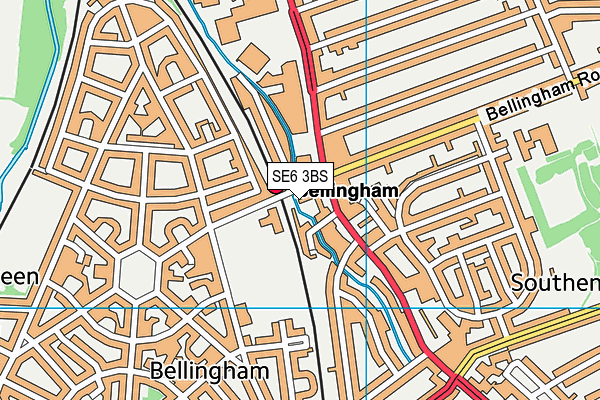 SE6 3BS map - OS VectorMap District (Ordnance Survey)