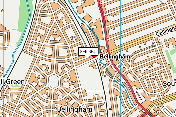 SE6 3BU map - OS VectorMap District (Ordnance Survey)