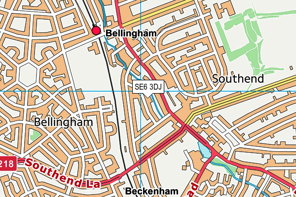 SE6 3DJ map - OS VectorMap District (Ordnance Survey)