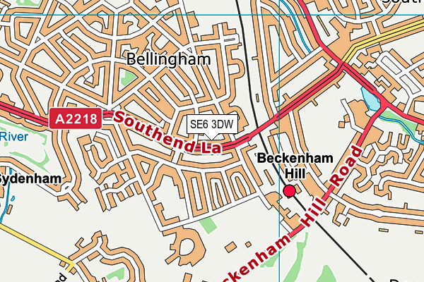 SE6 3DW map - OS VectorMap District (Ordnance Survey)