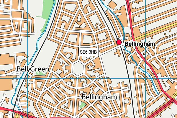 SE6 3HB map - OS VectorMap District (Ordnance Survey)