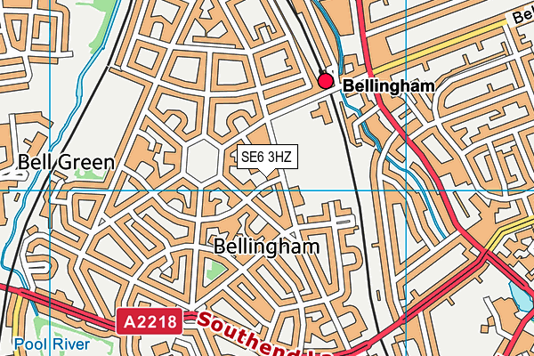 SE6 3HZ map - OS VectorMap District (Ordnance Survey)
