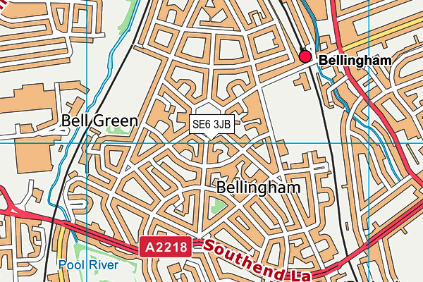 SE6 3JB map - OS VectorMap District (Ordnance Survey)