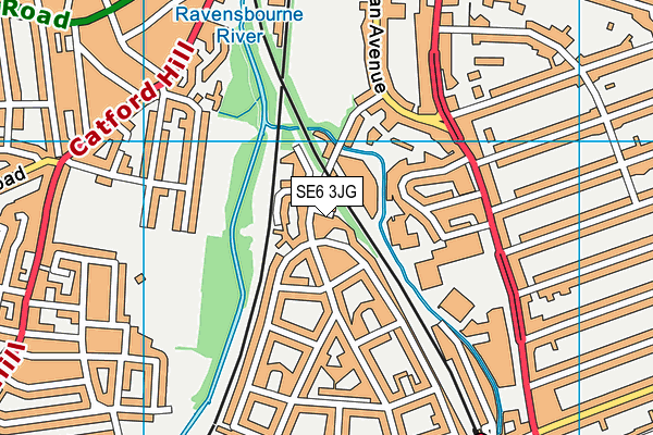 SE6 3JG map - OS VectorMap District (Ordnance Survey)