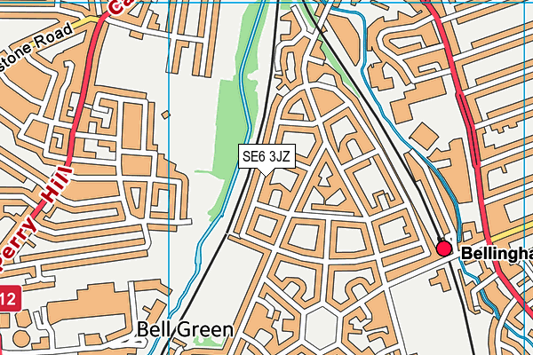 SE6 3JZ map - OS VectorMap District (Ordnance Survey)